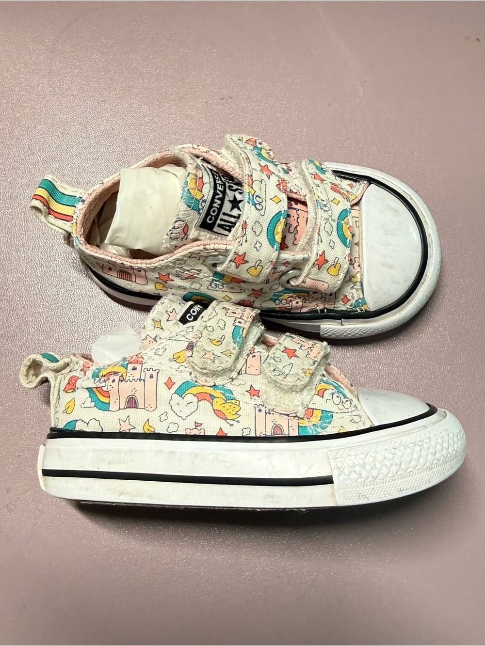 Converse Chuck Taylor All Star Castle Fairytale Size 3 Toddler Easy On